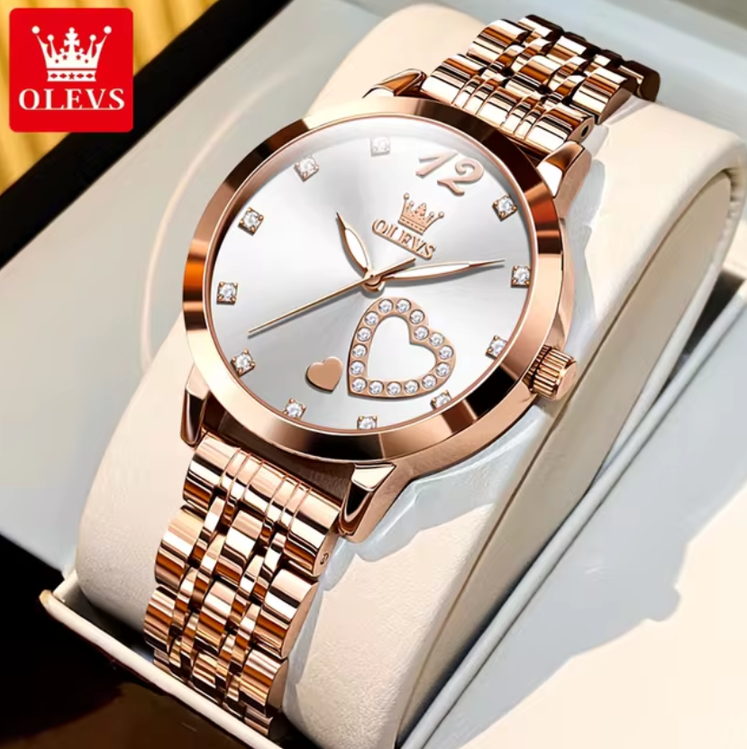 Montre de luxe en acier inoxydable pour femmes 4575