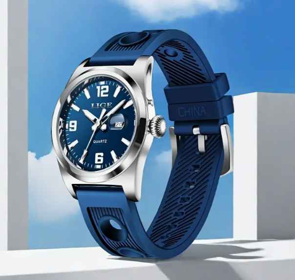 Montre Sportive avec Bracelet en Silicone Confortable