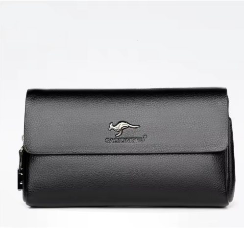 Sac à main moderne pour homme en cuir véritable