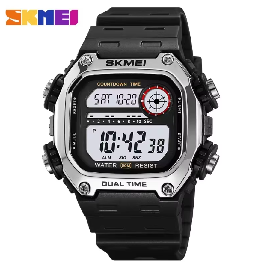 Montre sportive pour hommes avec bracelet en silicone
