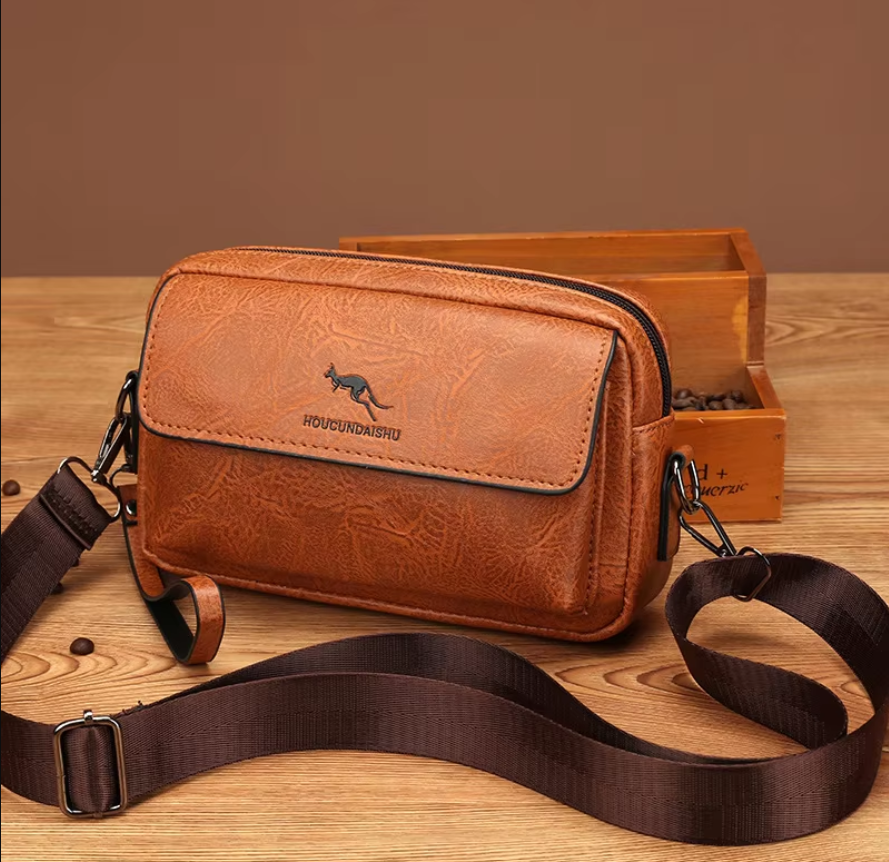 Sac à Bandoulière et portefeuille en Cuir Imperméable