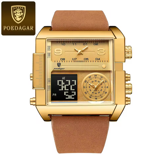Montre Carrée Élégante et Robuste