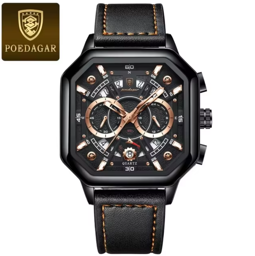 Montre de Luxe Carrée Pour Hommes