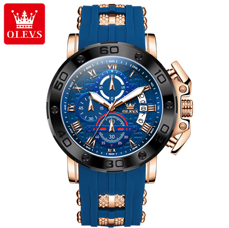 Montre de Luxe avec Bracelet en Silicone