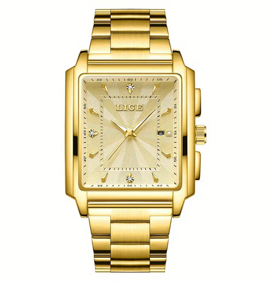 Montre de luxe dorée pour Hommes