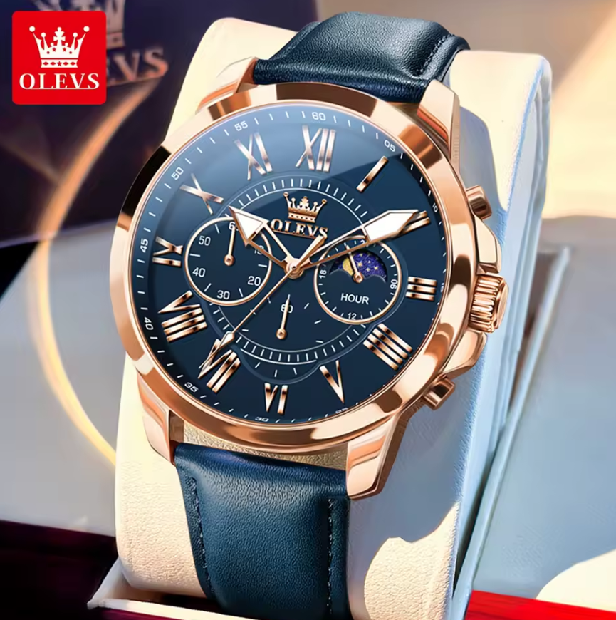 Montre de Luxe Bleu élégante pour Hommes