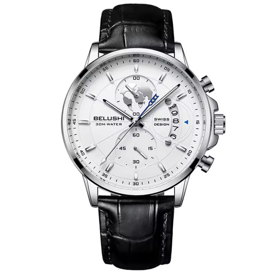 Montre Élégante en Cuir pour Hommes