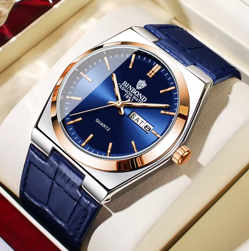 Montre luxueuse en cuir pour Hommes