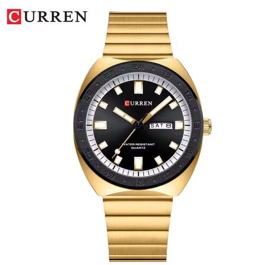 Montre de Luxe Dorée Inoxydable pour Hommes