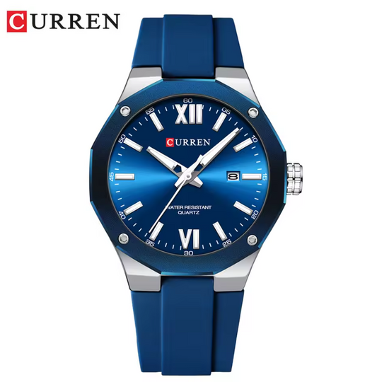 Montre Élégante avec Bracelet en Silicone