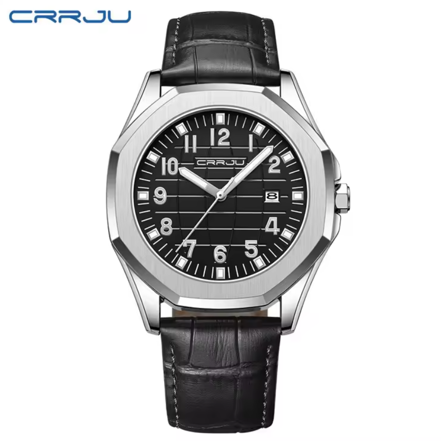 Montre Élégante en Cuir pour Hommes