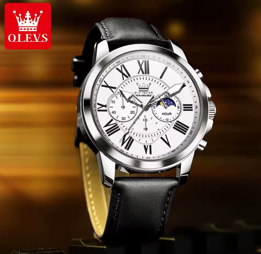 Montre Luxueuse Élégante en Cuir