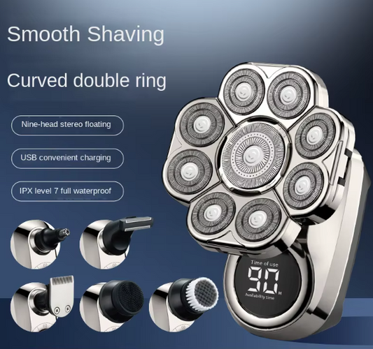 Rasoir Électrique avec Tête Nettoyante Précise