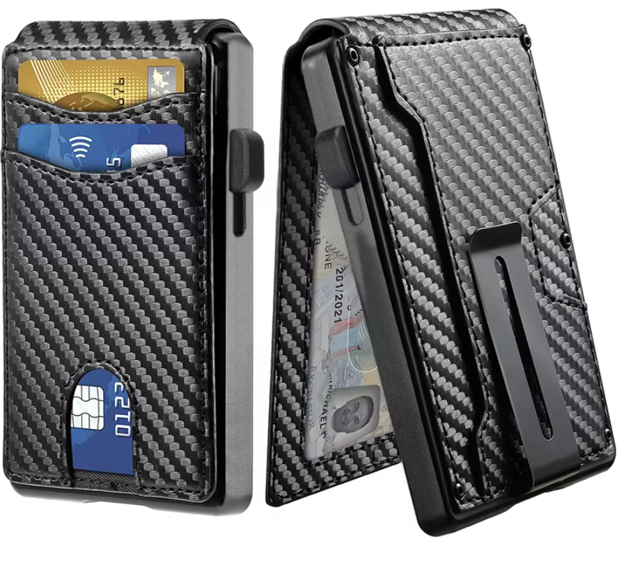 Portefeuille en métal pliable élégant pour Hommes