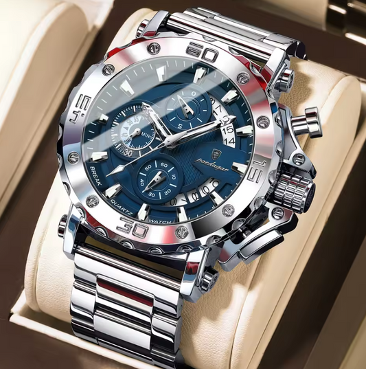 Montre Élégante en Acier Inoxydable pour Hommes