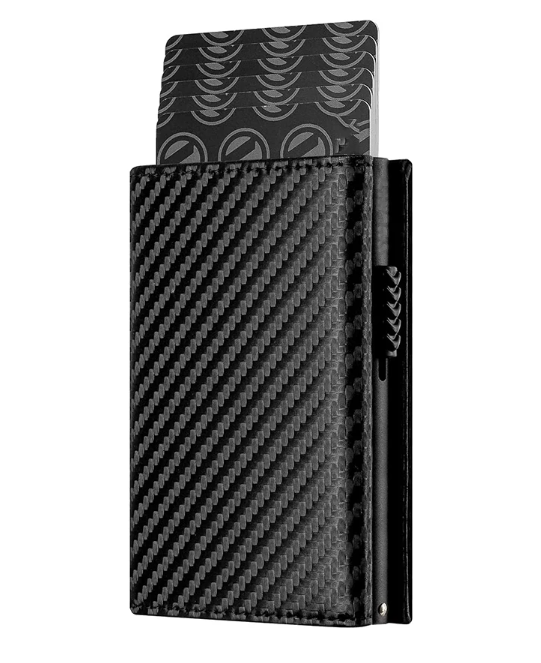 Portefeuille en cuir véritable RFID pour hommes