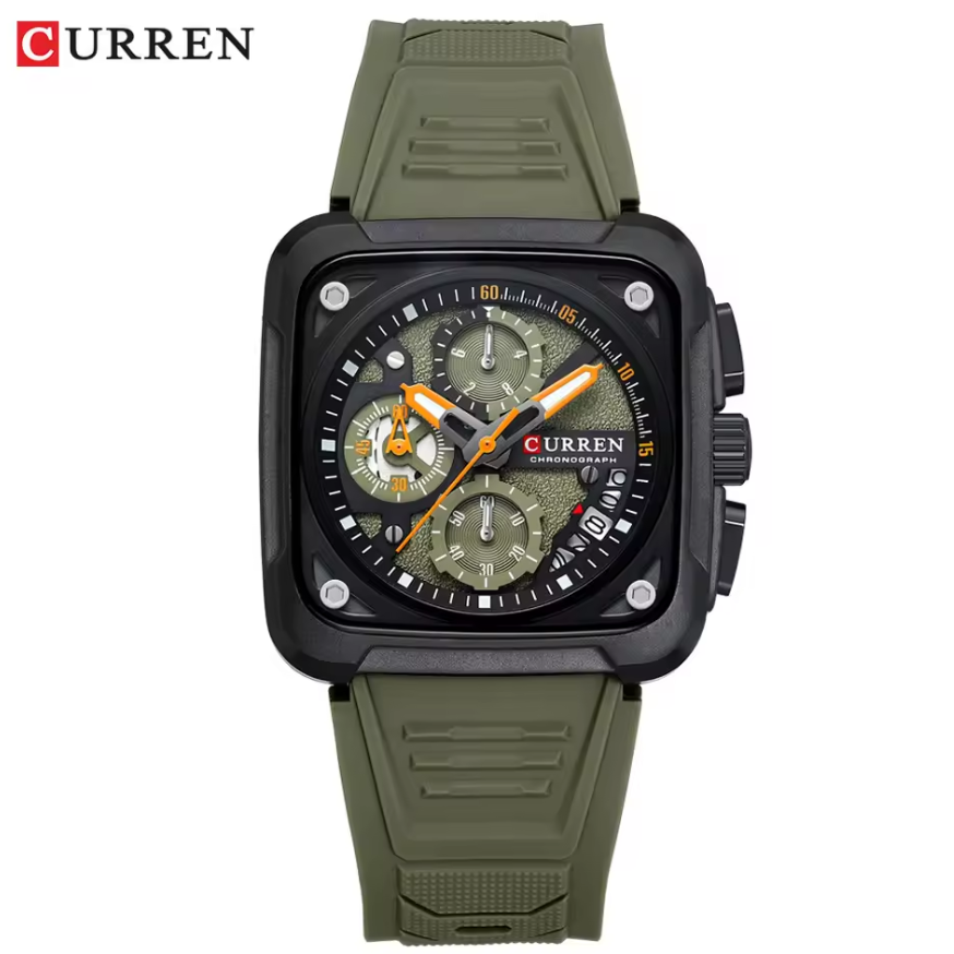 Montre Sportive avec Bracelet en Silicone pour Hommes