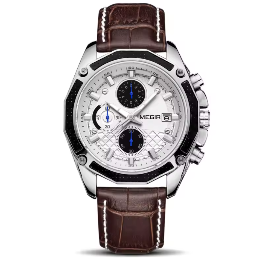 Montre Moderne en Cuir pour l’Homme Élégant