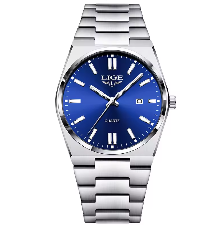 Montre Classique Élégante avec Bracelet en Acier Inoxydable
