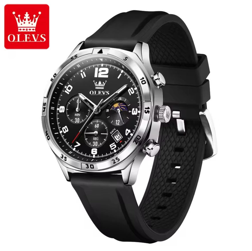 Montre Moderne avec bracelet en Silicone Souple pour Hommes