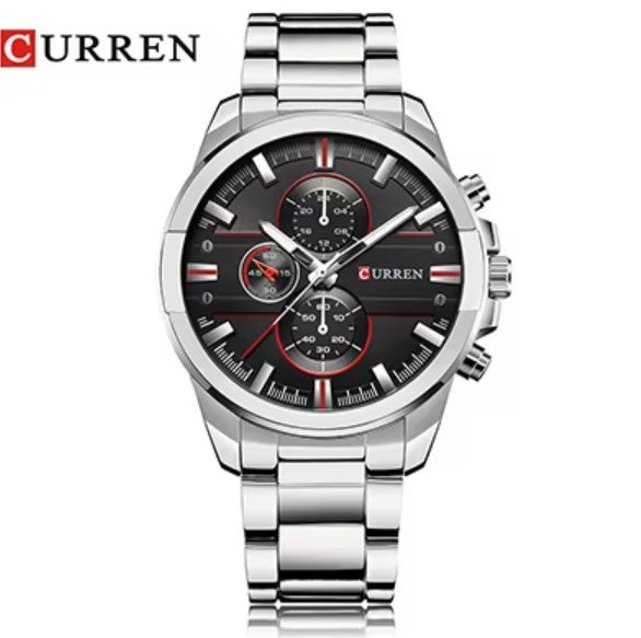 Montre Royale Élégante en Acier Inoxydable au Design Prestigieux pour Hommes