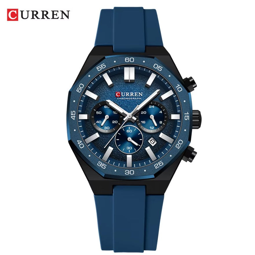 Montre Pratique Étanche avec Bracelet en Silicone Souple pour Hommes