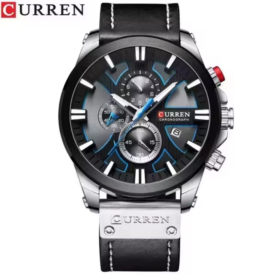 Montre Pratique à Bracelet en Cuir Véritable Ultra Confortable pour Hommes