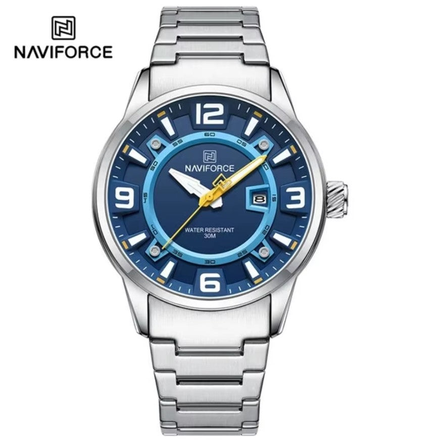 Montre Royale Lumineuse avec Bracelet en Acier Inoxydable pour Hommes Classiques