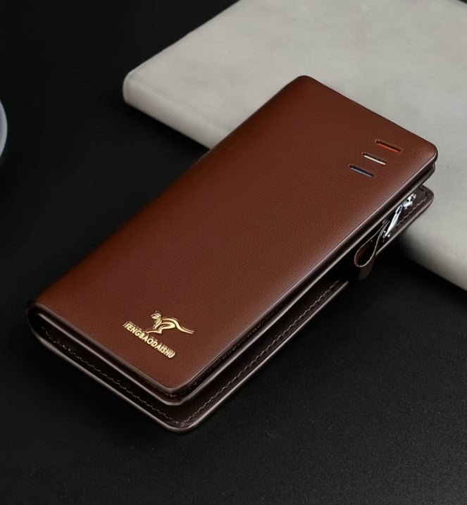 Portefeuille Authentique Premium Résistante En Cuir Véritable pour Hommes