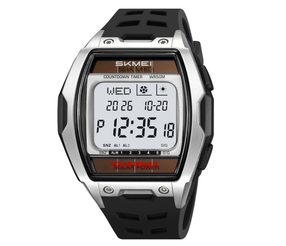 Montre Électronique Élégante avec Bracelet en Silicone Confortable pour Hommes