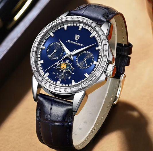 Montre de luxe en cuir pour hommes 3470