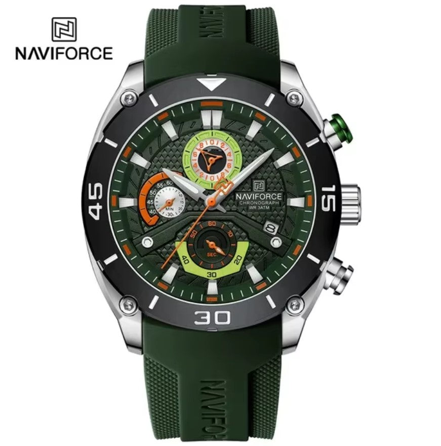 Montre Prestigieuse avec Bracelet en Silicone Souple pour Hommes