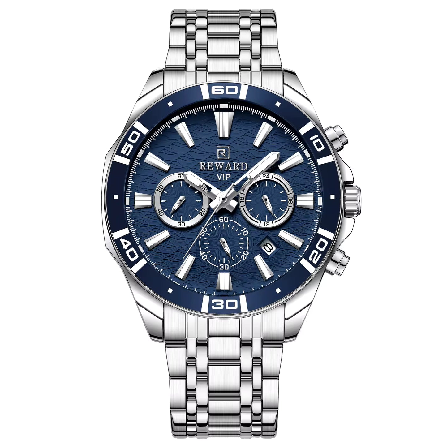 Montre Royale Élégante en Acier Inoxydable Confortable pour Hommes
