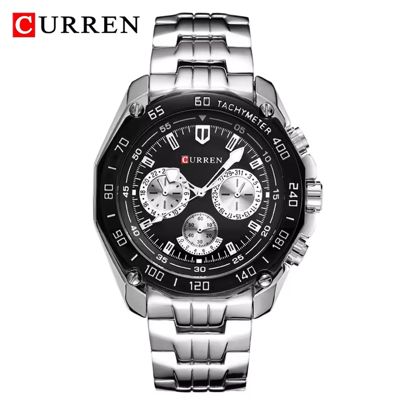 Montre Charmante Durable avec Bracelet en Acier Inoxydable pour Hommes