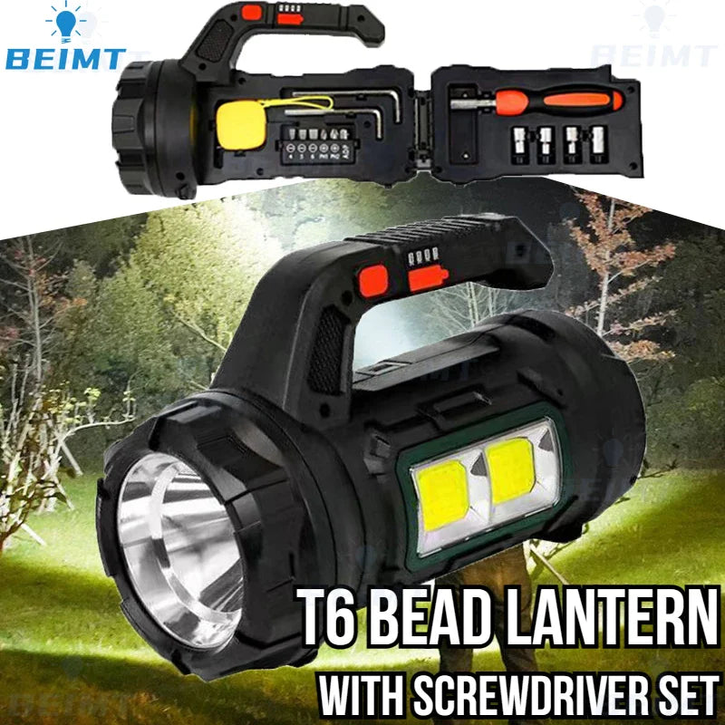 lampe de poche super lumineuse avec boite d'outils intégrée