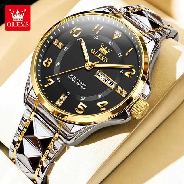 Montre classique en acier inoxydable pour hommes