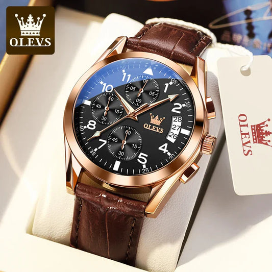 montre de luxe à quartz pour hommes