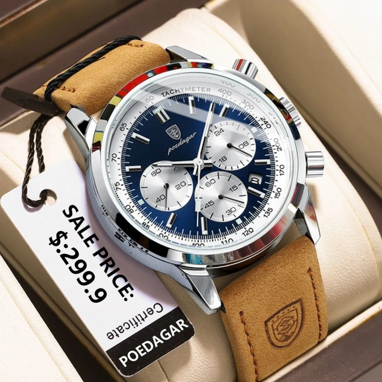 Montre à quartz de luxe pour homme