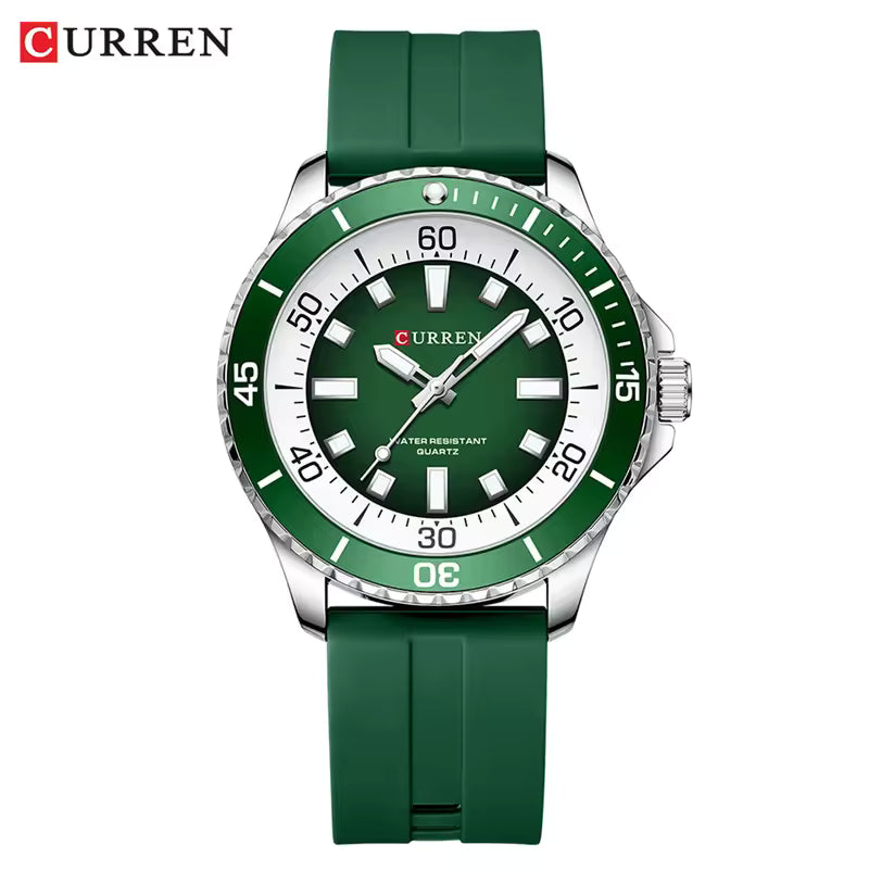 Montre Moderne Élégante et Résistante avec Bracelet en Silicone Souple pour Hommes