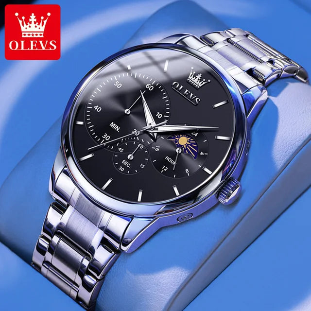 montre de luxe en acier inoxydable pour hommes 2973