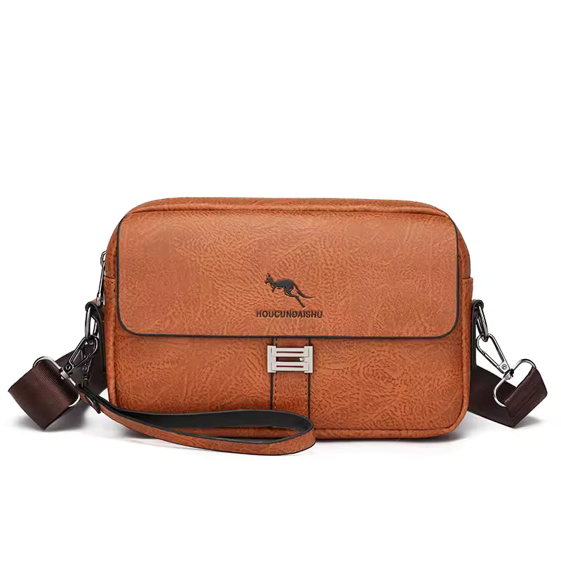 Sac à Bandoulière en Cuir Élégant et Pratique avec Grand Espace de Rangement pour Hommes
