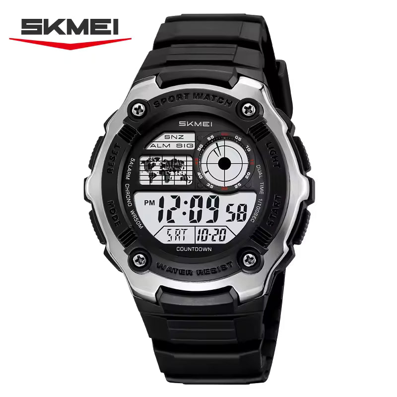 Montre Multifonction Moderne avec bracelet en silicone souple pour Hommes