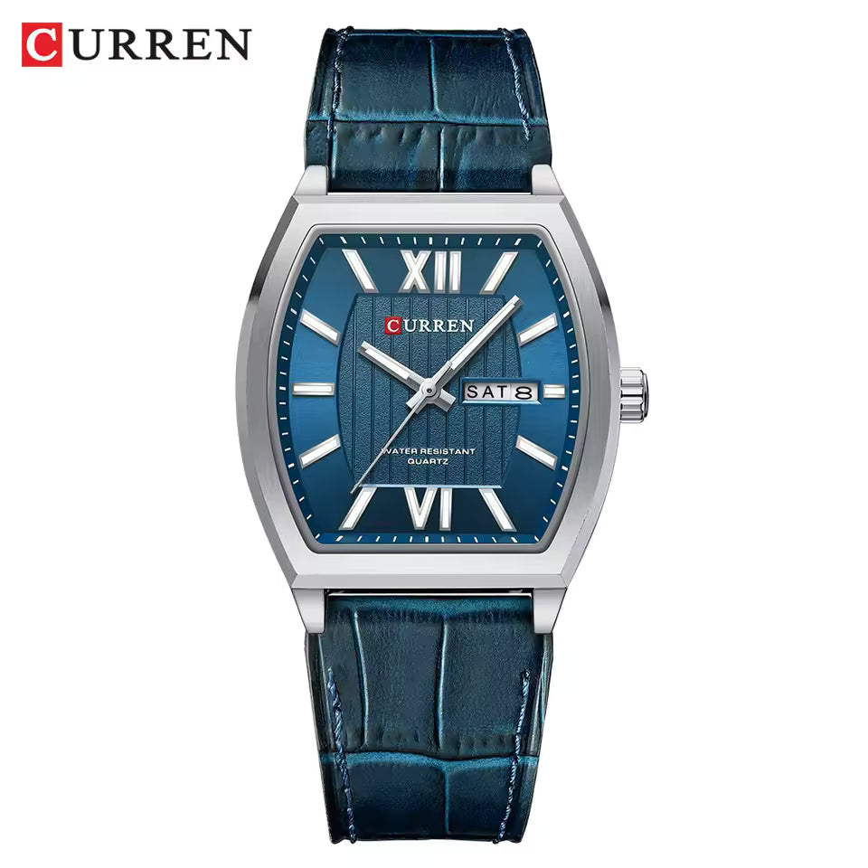 Montre moderne avec Bracelet en cuir confortable et résistant pour Hommes