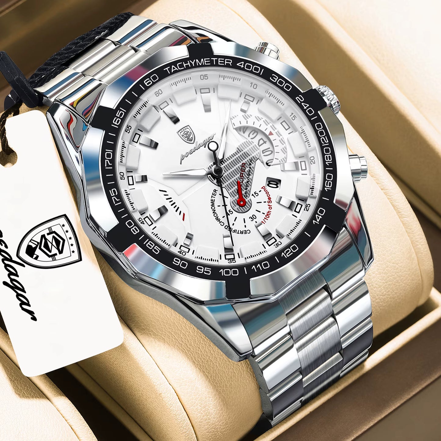 Montre élégante d'un style moderne en Acier Inoxydable pour Hommes