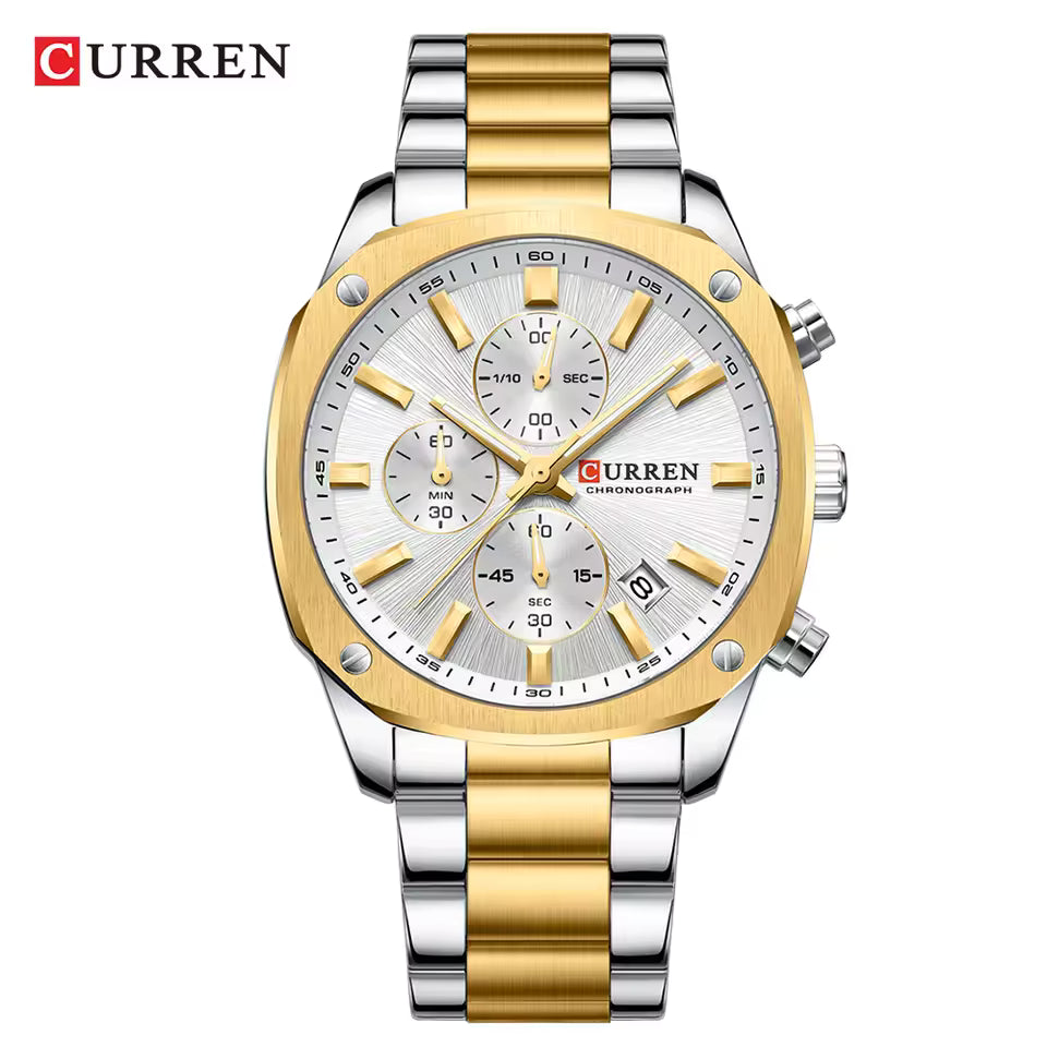 Montre Luxueuse Élégante et Raffinée avec Bracelet en Acier Inoxydable pour Hommes