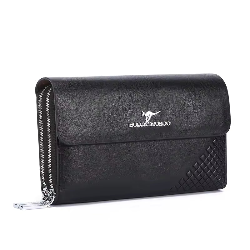 Pochette Élégante et Pratique en Cuir avec Grand Espace de Rangement pour Hommes