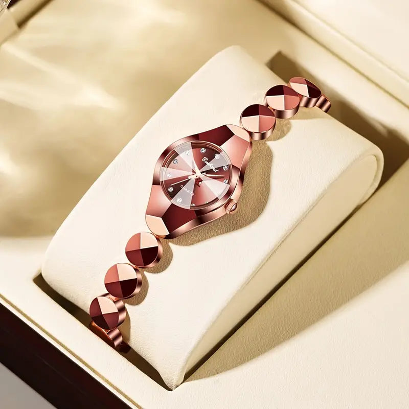 Montre élégante en acier inoxydable pour femmes