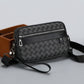 Pochette Élégante et Pratique avec Compartiments Zippés et Sangle Réglable pour Hommes