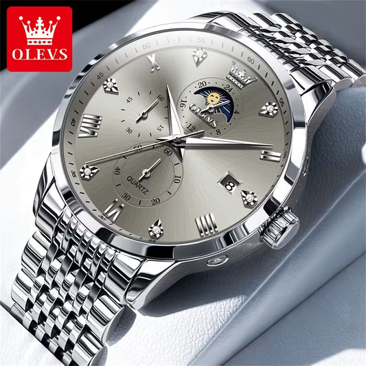 Montre Luxueuse en Acier Inoxydable Pour Hommes