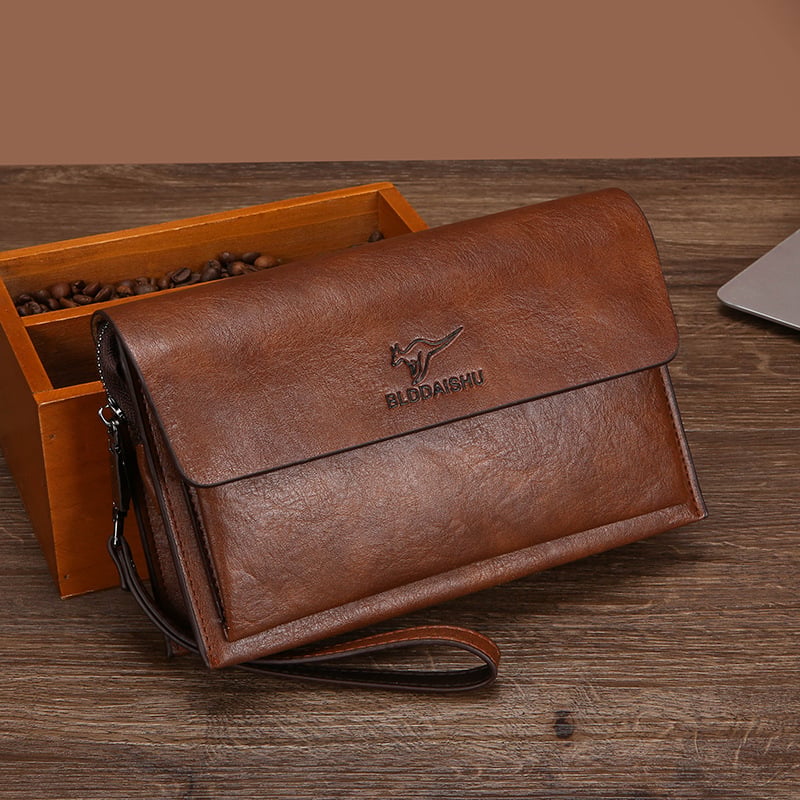 Sac à Main en Cuir Élégant et Raffiné avec Grand Espace de Rangement pour Hommes
